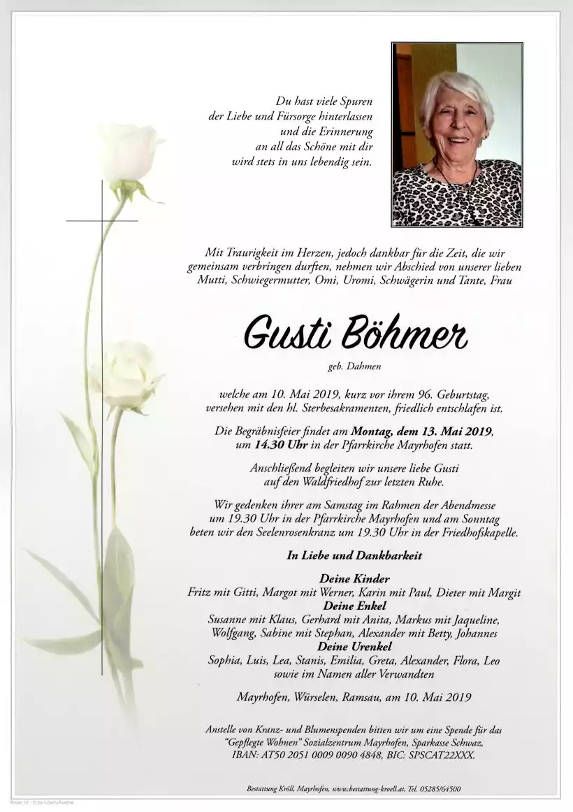 Parte von Gusti Böhmer